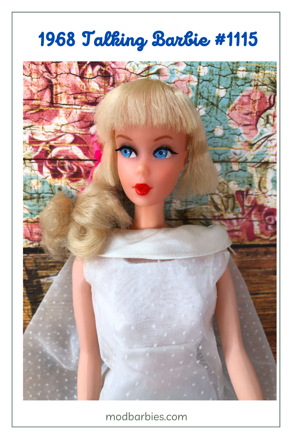 1968 Talking Barbie doll in Wedding Wonder